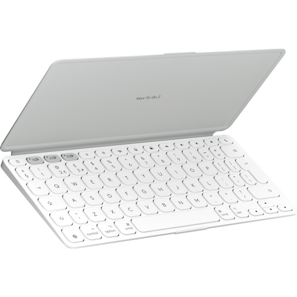 Logitech 920-013018, Mini, Kabellos, Bluetooth, Scherenschalter, QWERTY, Weiß