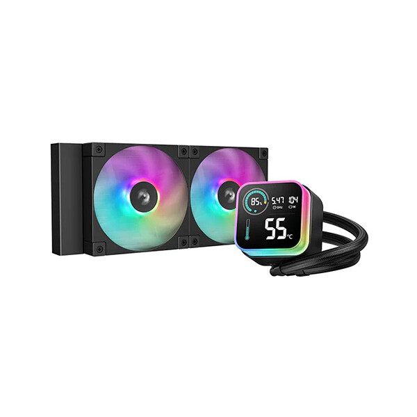 Deepcool LQ240, Flüssigkeitskühlung, 12 cm, Schwarz