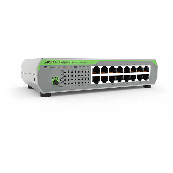 Allied Telesis FS710/16, Unmanaged, Fast Ethernet (10/100), Vollduplex