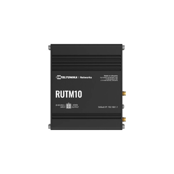 Teltonika RUTM10, Wi-Fi 5 (802.11ac), Dual-Band (2,4 GHz/5 GHz), Ethernet/LAN, Schwarz, Industrieller Router