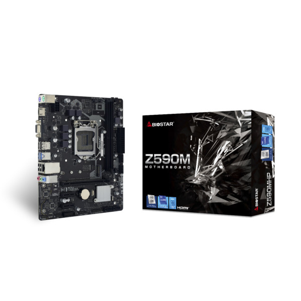 Biostar Z590 VALKYRIE, Intel, LGA 1200 (Socket H5), Intel® Celeron®, Intel® Core™ i3, Intel® Core™ i5, Intel® Core™ i7, Intel® Core™ i9, Intel® Pentium®, DDR4-SDRAM, 64 GB, DIMM