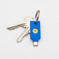 YUBICO Security Key, Windows 10, Mac OS, Android, Blau, USB-C, FIDO 2 Certified, FIDO Universal 2nd Factor (U2F) Certified