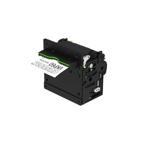 Custom Group VKP60 Paper Mouth - Kioskeinbaudrucker mit Papiermundstück, thermodirekt, 203dpi, USB+ RS232 - Drucker - 203 dpi