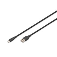 DIGITUS - AK-600108-010-S - USB A Kab. Lightning 1M Si.