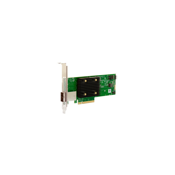 BROADCOM HBA 9500-8e, PCIe, SAS, Full-height / Low-profile, Grün, Grau, 5000000 h, Australia/New Zealand (AS/NZS CISPR 22), Canada ICES-003 Class B, CE Europe (EN55022/EN55024),...
