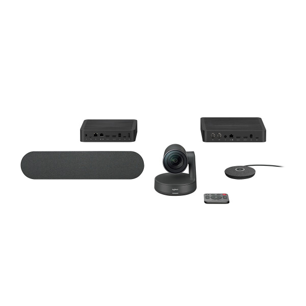 Logitech 960-001237, Gruppen-Videokonferenzsystem, 4K Ultra HD, 60 fps, 15x, Schwarz