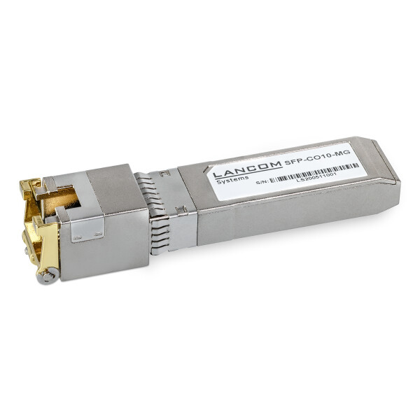 Lancom SFP-CO10-MG (Bulk 10), Kupfer, 10000 Mbit/s, SFP, 30 m, 2.5 Gigabit Ethernet, 5 Gigabit Ethernet, Gigabit Ethernet, 10 Gigabit Ethernet, Voll