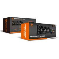 Cougar Gaming POSEIDON-GT 360, Flüssigkeitskühlung, 12 cm, 82,48 cfm, Schwarz