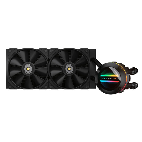 Cougar Gaming CPU Wasserkühlung Poseidon-GT 240, ARGB, Schwarz, All-in-One-Flüssigkeitskühler, 12 cm, Schwarz
