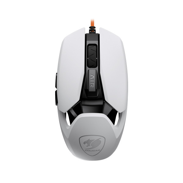 Cougar Gaming Gaming Maus AirBlader Tournament, Kabelgebunden, Weiß, rechts, Optisch, USB Typ-A, 20000 DPI, Weiß
