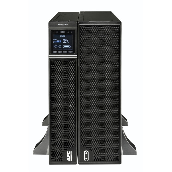 APC Smart-UPS On-Line, 8kVA/8kW, Rack/Tower, 230V, 2x IEC C13+1x IEC C19+ Festverdrahtung 3-adrig (1P+N+E) Ausg., Netzwerkkarte, ohne Rack-Einbausatz, Doppelwandler (Online), 8 kVA, 8000 W, Sine, 100 V, 285 V