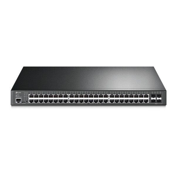 TP-LINK JetStream 52-Port Gigabit L2+ Managed Switch mit 48-Port PoE+, Managed, L2/L3, Gigabit Ethernet (10/100/1000), Power over Ethernet (PoE), Rack-Einbau, 1U