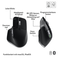 Logitech MX Keys S Combo for Mac, Kabellos, RF Wireless +...