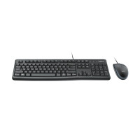 Logitech MK120, Kabelgebunden, USB, QWERTZ, Schwarz, Maus enthalten