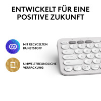 Logitech Pebble Keys 2 K380s, Mini, Kabellos, RF Wireless...