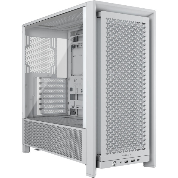 Corsair FRAME 4000D RS, Midi Tower, PC, Weiß, ATX, EATX, micro ATX, Mini-ITX, Kunststoff, Stahl, Gehärtetes Glas, Gaming