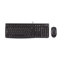 Logitech MK120, Kabelgebunden, USB, QWERTY, Schwarz, Maus...