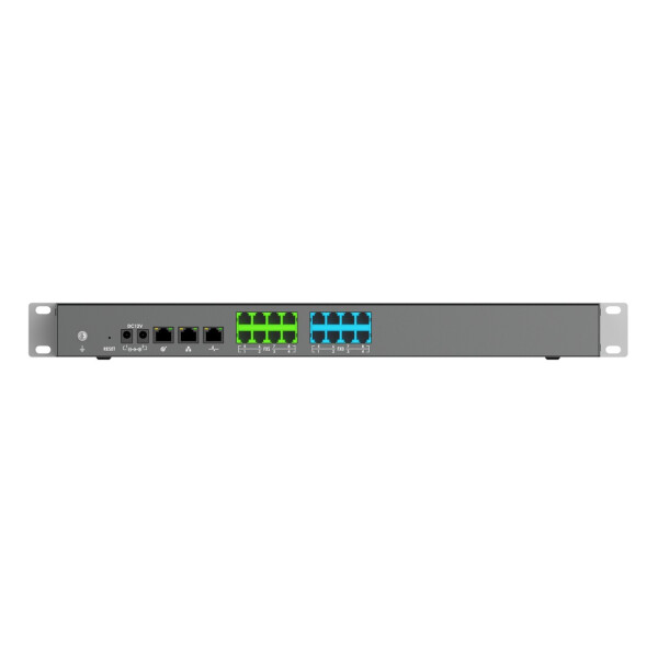 Grandstream UCM6308A, IP Centrex (gehostete/virtuelle IP), 2000 Benutzer, Gigabit Ethernet, 100 - 240 V, 50 - 60 Hz, 12 V