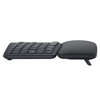 Logitech ERGO K860, Volle Größe (100%), Kabellos, RF Wireless + Bluetooth, Halbmechanischer Schlüsselschalter, Graphit