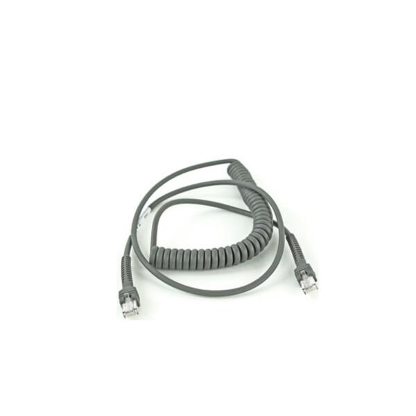 Zebra Motorola CABLE RS232 6IN COILED ROHS COMPLIANT, Verlängerungskabel, Grau, RS-232, RS-232C, Gerade, Gerade