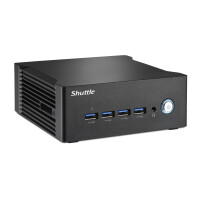 Shuttle Nano PC NT10H9, Intel Core Ultra 9 185H, Intel Arc graphics, 2xHDMI, 2xUSB 4.0 (DP), 2x2.5Gbit LAN, VESA, 24/7 Dauerbetrieb, 1L Größe PC, Mini-PC Barebone, Intel SoC, DDR5-SDRAM, PCI Express, 120 W