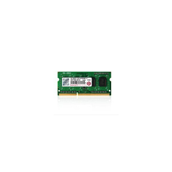 Transcend 4GB DDR3-1600, 4 GB, 1 x 4 GB, DDR3, 1600 MHz, 204-pin SO-DIMM, Grün