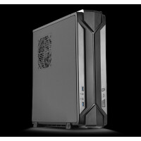 SilverStone RVZ03, Niederprofil (superflach), PC, Schwarz, Mini-DTX, Mini-ITX, Kunststoff, Stahl, 8,3 cm