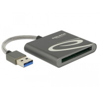 Delock 91525, XQD, Grau, 480 Mbit/s, Aluminium, USB 3.2...