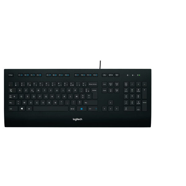 Logitech K280E Pro f/ Business, Volle Größe (100%), Kabelgebunden, USB, AZERTY, Schwarz