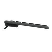 Logitech Signature Slim Combo MK950, Kabellos, RF Wireless + Bluetooth, Scherenschalter, QWERTZ, Graphit, Maus enthalten