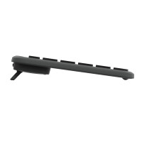 Logitech Signature Slim K950, Volle Größe (100%), Kabellos, RF Wireless + Bluetooth, Scherenschalter, QWERTY, Graphit