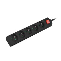 Lanberg PS1-05E-0300-BK - 3 m - Indoor - Typ E - IP20 -...