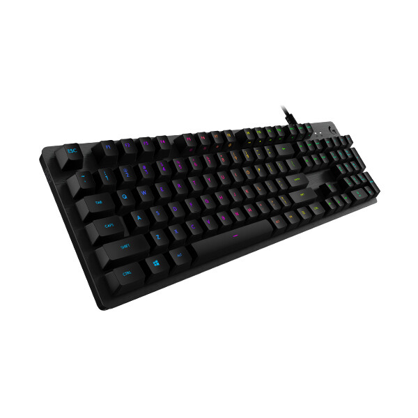 Logitech G 920-009370, Volle Größe (100%), Kabelgebunden, USB, Mechanischer Switch, RGB-LED, Karbon