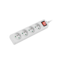 Lanberg PS1-04E-0150-W, 1,5 m, 4 AC-Ausgänge,...