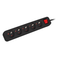 Lanberg PS1-05E-0150-BK, 1,5 m, Drinnen, Typ E, Gerade,...