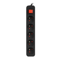 Lanberg PS1-05E-0150-BK, 1,5 m, Drinnen, Typ E, Gerade, IP20, Überlastschutz