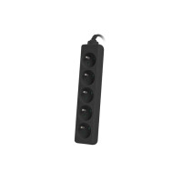Lanberg PS0-05E-0150-BK, 1,5 m, 5 AC-Ausgänge, Indoor, Typ E, Schwarz, 10 A