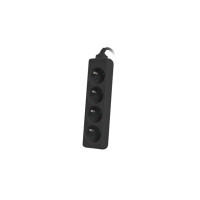 Lanberg PS0-04E-0150-BK, 1,5 m, 4 AC-Ausgänge, Indoor, Typ E, Schwarz, 10 A