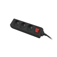 Lanberg PS1-03E-0150-BK, 1,5 m, 3 AC-Ausgänge,...