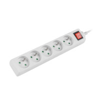 Lanberg PS1-05E-0150-W, 1,5 m, 5 AC-Ausgänge,...