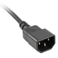 Lanberg PS0-05E-0100-IEC-BK, 1 m, Drinnen, Typ E, C14-Koppler, Gerade, Schwarz