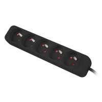 Lanberg PS0-05E-0100-IEC-BK, 1 m, Drinnen, Typ E,...