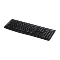 Logitech K270, Volle Größe (100%), Kabellos, RF Wireless, AZERTY, Schwarz