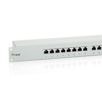 Equip 16-Port Cat.6 Geschirmtes Patch Panel, Hellgrau,...