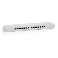 Equip 16-Port Cat.6 Geschirmtes Patch Panel, Hellgrau,...