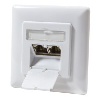 LogiLink NP0123, RJ-45, STP, 6a, Metallisch, Weiß, ISO/IEC 11801, TIA/EIA 568B.2-10, 80 mm
