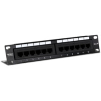 TRENDnet TC-P12C6, 10/100/1000Base-T(X), Gigabit Ethernet, RJ-45, Cat6, Schwarz, CE, FCC