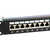 Equip 24-Port Cat.6A Geschirmtes Patch Panel, Schwarz, RJ-45, Cat6a, Schwarz, 1U, RoHS, CE