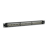 Equip 24-Port Cat.6A Geschirmtes Patch Panel, Schwarz,...