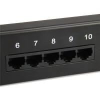 Equip 125298, RJ-45, Cat3, Schwarz, Rackeinbau, 1U, RoHS